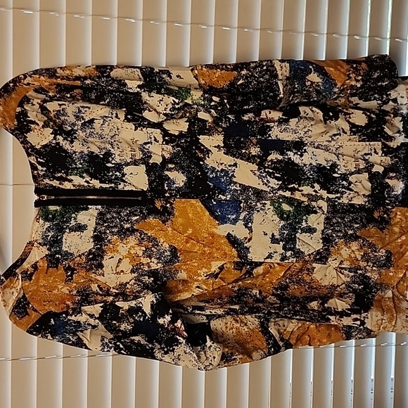 Tory Burch Womens 4 Eileen Silk de Chine Tunic Top Wally Print Stitch Size 14 - Picture 5 of 9